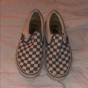 Grey checkered Vans